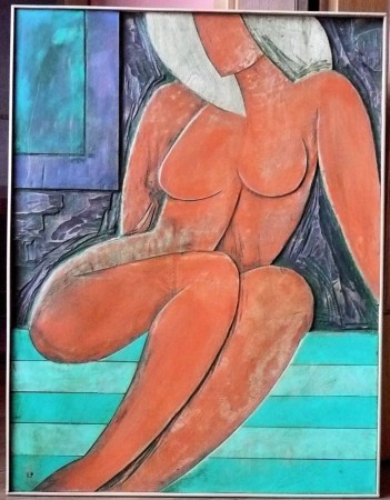 ZRCADLO, rekliéf dřevo 53x70cm, PRODÁNO
